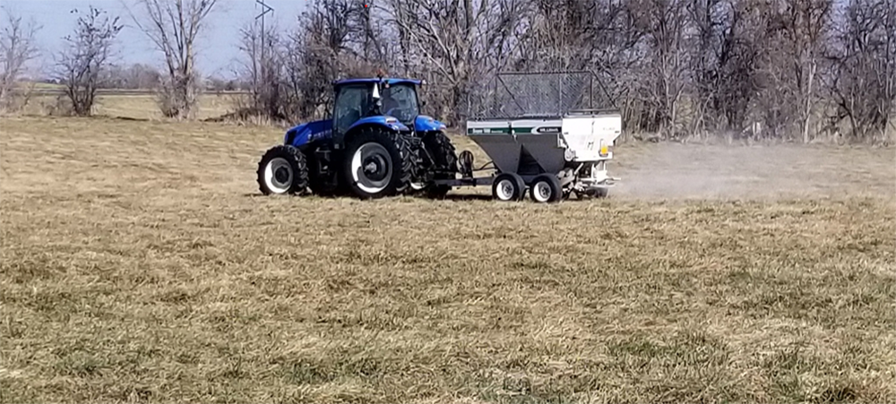 fertilizing hay
